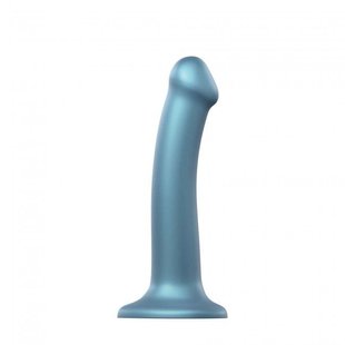 Насадка для страпону Strap-On-Me Mono Density Dildo M Blue, діам. 3,3 см, одношаровий силікон, гнучк SO3569 фото